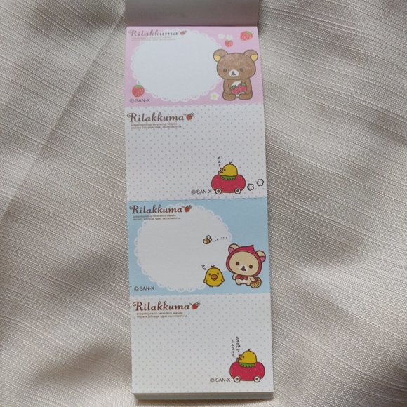 Rilakkuma Long Memo Note Pad | 12 Designs Inside | Cute Gifts Stationery - Picture 5 of 9